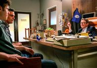 Modern Family – Nolan Gould (Luke Dunphy), Ty Burrell (Phil Dunphy), Martin Short (Merv Schechter).