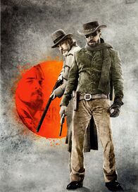 Zum OSCAR 2025: Django Unchained – Dr. King Schultz (Christoph Waltz, m.), Django (Jamie Foxx, r.).