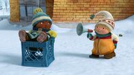 Snowsnaps' Winterspiele – Jonas steckt in einer vertrackten Lage.