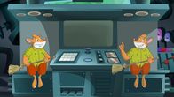 Geronimo Stilton – Effeff lässt sich mit Professor von Volts Apparat klonen.
