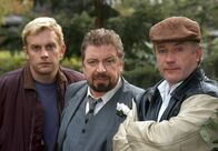 Die Blücherbande – Ein schräges Gauner-Trio: Werner Blücher (Armin Rohde, Mitte) mit seinen alten Kompagnons Andy (Jörg Schüttauf, re.) und Ollie (Sebastian Bezzel).