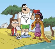 American Dad! – L-R: Steve, Stan, Makeva