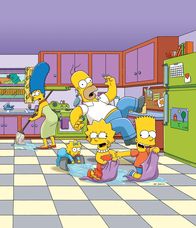 Die Simpsons – (28. Staffel) - Eine ganz besondere Familie: Maggie (2.v.l.), Marge (l.), Homer (M.), Bart (r.) und Lisa Simpson (2.v.r.) ...