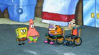 SpongeBob Schwammkopf – L-R: SpongeBob, Patrick, Mermaid Man, Barnacle Boy