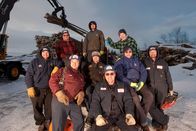 Holzfäller extrem – Pelletier brothers and sons on a worksite at the Pelletier's vast logging operation in Northern Maine.
