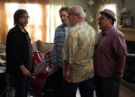 Speechless – (v.l.n.r.) Glen (Rob Bruner); Jimmy DiMeo (John Ross Bowie); Carl (Kyle Gass); Weird Pete (Derek Basco)