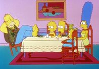 Die Simpsons – Auch im Kreis seiner Familie benimmt sich Homer wie ein Flegel.