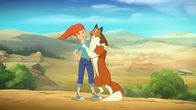 Lassie – Zoé und Lassie posieren für Harvey, der sie an derselben Stelle aufnimmt, wo schon sein Vater fotografiert hatte.