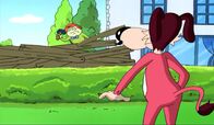 Fix & Foxi – Bruno baut eine Mauer zwischen Häusern mit Papa Pep.