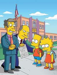 Die Simpsons – "Die Simpsons", "Beim Testen nichts Neues." Bart erreicht hundert Prozent der Punkte bei einem Test zur Vorbereitung auf den Vizepräsidenten-Eignungstest. Deshalb muss er nicht den Haupttest absolvieren, sondern darf an einer Pizzaparty teilnehmen. Lisa ist so schockiert, dass ihr Bruder beim Probetest besser abgeschnitten hat als sie, wodurch sie sich beim Haupttest nicht konzentrieren kann. Bart erkennt in der Zwischenzeit, dass die Party nicht so ist, wie sie scheint. Währenddessen ist Homer einen Nachmittag lang nicht krankenversichert, weil er den Beitrag verspätet gezahlt hat, und muss nun jegliche Verletzungen vermeiden.
