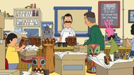 Bob's Burgers – Ist es bereits zu spät, als Gene (l.), Bob (2.v.l.) und Louise (r.) erkennen, wie Warren (2.v.r.) den Laden umgestalten will?