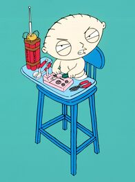 Family Guy – (5. Staffel) - Mit seinen Eltern brabbelt Stewie in Babysprache, aber die Zuschauer verstehen ihn als das Mutter hassende Mastermind, das er ist ...