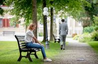 Sturm der Liebe – Robert (Lorenzo Patané, r.) und Lia (Deborah Müller, l.) zerreißt die Trennung das Herz.