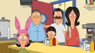 Bob's Burgers – Tina allows Tammy to spend Spring Break with the Belchers in the "Sleeping with the Frenemy" episode of Bob's Burgers (in the picture, l-r: Louise, Teddy, Gene, Bob, Linda).