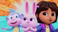 Dora – v.li.: Boots, Bruno, Dora