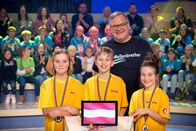 1, 2 oder 3 – Das gelbe Rateteam aus Neuhofen an der Krems/Österreich hatte einen erlebnisreichen Tag bei "1, 2 oder 3".