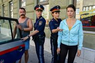 CopStories – (v.li.) Reinhard Nowak (Herr Maly), Barbara Kaudelka (Patrizia), Kristina Bangert (Helga Rauper), Daniela Kong (Frau Zhu).