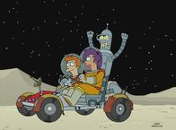 Futurama – (v.l.n.r.) Fry; Leela; Bender