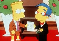 Die Simpsons – "Die Simpsons", "Bart verkauft seine Seele." Bart glaubt, dass die menschliche Seele nicht existiert. Milhouse will ihm die seine abkaufen und bietet ihm fünf Dollar dafür. Bereitwillig steigt Bart auf das Geschäft ein. Kurze Zeit später kann Bart nicht mehr lachen und ist zu keinen Empfindungen fähig. Er will seine Seele unbedingt zurückkaufen. Doch Milhouse verlangt 50 Dollar dafür.