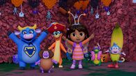 Dora – v.li.: Benny, Tico, Swiper, Dora, Isa, Boots