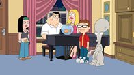American Dad! – L-R: Hayley, Stan, Klaus, Francine, Steve, Roger