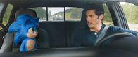 Sonic the Hedgehog – L-R: Sonic (Ben Schwartz voice) and Tom (James Marsden)