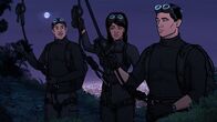 Archer – (v.l.n.r.) Ray Gillette; Lana Kane; Sterling Archer