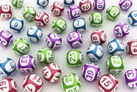 Eurodreams – 3d rendering of lottery balls on a white table