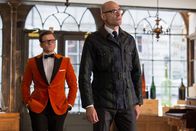 Kingsman: The Golden Circle – Eggsy (Taron Egerton, l.); Merlin (Mark Strong, r.)