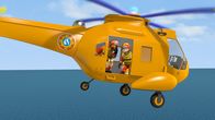 Feuerwehrmann Sam – Sam und sein Team machen sich sofort mit dem Hubschrauber auf den Weg, um die Kinder zu retten.