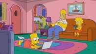 Die Simpsons – (v.l.n.r.) Bart; Marge; Homer; Lisa