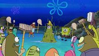 SpongeBob Schwammkopf – Hinter: Filthy Muck (m.), SpongeBob (r.)