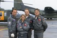 Die Rettungsflieger – Das Rettungsflieger-Team mit Jens Blank (Nicolas König), Sabine Petersen (Marlene Marlow), Paul Reinders (Rainer Sellien) und Jan Wollcke (Oliver Hörner).