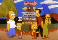 Die Simpsons – Verzweifelt suchen Homer, Bart, Lisa, Lovejoy und Marge nach dem verschundenen Flanders.