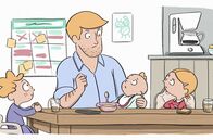 Anonyme Mütter – Etienne versucht auf jedes „Warum?“ seiner neugierigen fünfjährigen Tochter Rose (re.) eine Antwort zu finden.