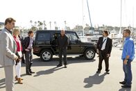 Navy CIS: L.A. – (v.li.) Emily Baldoni (Olivia Brunson), Stephen Wozniak (Tyler Brunson), LL Cool J (Special Agent Sam Hanna), Chris O'Donnell (Special Agent G. Callen).