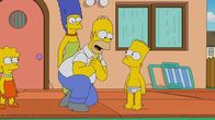 Die Simpsons – (v.l.n.r.) Lisa; Marge; Homer; Bart