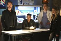Navy CIS – L-R: McGee (Sean Murray); Torres (Wilmer Valderrama); Plamer (Brian Dietzen); Bishop (Emily Wickersham)