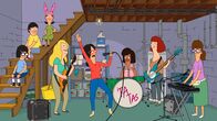 Bob's Burgers – L-R: Tina, Gene, Louise, Nancy, Linda, Angie, Patsy, Gayle