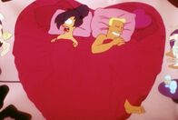 Futurama – Entsetzt wacht Leela (li.) im Bett des Playboys Brannigan auf.