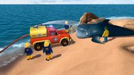 Feuerwehrmann Sam – Mandy und Norman haben am Strand einen gestrandeten Wal entdeckt. Feuerwehrmann Sam uns seine Crew helfen dem Tier zurück ins Wasser.