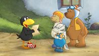 Der kleine Rabe Socke – Socke liest stolz seine Post aus Übersee.