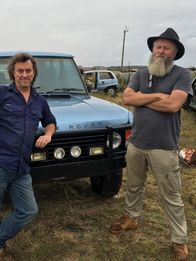 Outback Car Hunters – RR before – GT and Dave in front of car – outside paddock found in.