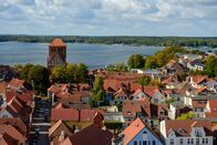 Wunderschön! – View from above of the town Waren "Mueritz" at the Mecklenburg Lake District