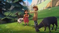 Heidi – Peter erklĂ¤rt Heidi, was sie als GeiĂźen-General kĂ¶nnen muss.Â