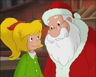 Bibi Blocksberg – Der Weihnachtsmann ist ganz gerührt, dass Bibi ihnen helfen will.