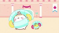 Molang – Molang und Piu Piu machen bei Zirkusspielen mit. Alle Freunde werden aufgeteilt in rote und gelbe Fans. Wie nur kann man alle zusammenbringen?