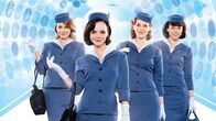Pan Am – Von links nach rechts: Laura Cameron (Margot Robbie), Maggie Ryan (Christina Ricci), Kate Cameron (Kelli Garner) und Colette Valois (Karine Vanasse).