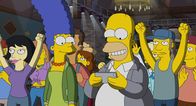 Die Simpsons – Marge (l.); Homer (r.)
