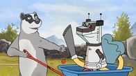Unser Sandmännchen – Dachs präsentiert seinen Dachs 3000–Staubsauger.